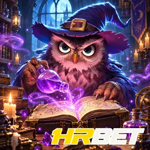 HRBET — ilustração de uma coruja com livro mágico