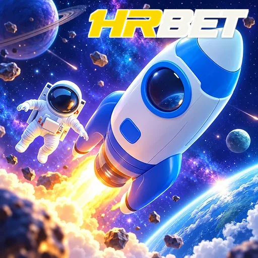 HRBET — ilustração de um foguete no espaço