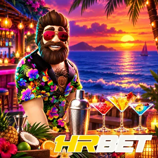 HRBET — ilustração de um personagem em uma festa tropical
