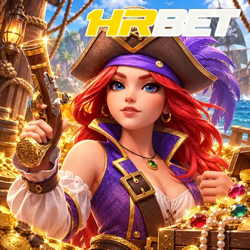 HRBET — ilustração de uma pirata com mapa do tesouro